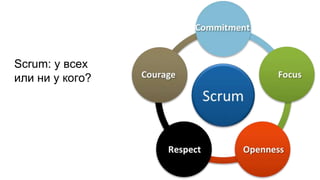 Scrum: у всех
или ни у кого?
 