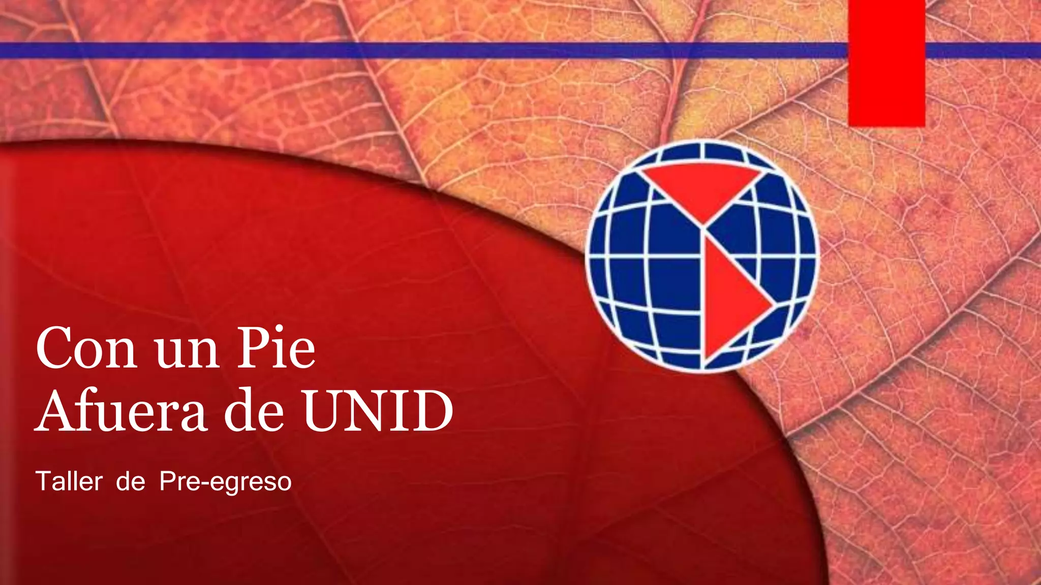 Con un Pie
Afuera de UNID
Taller de Pre-egreso