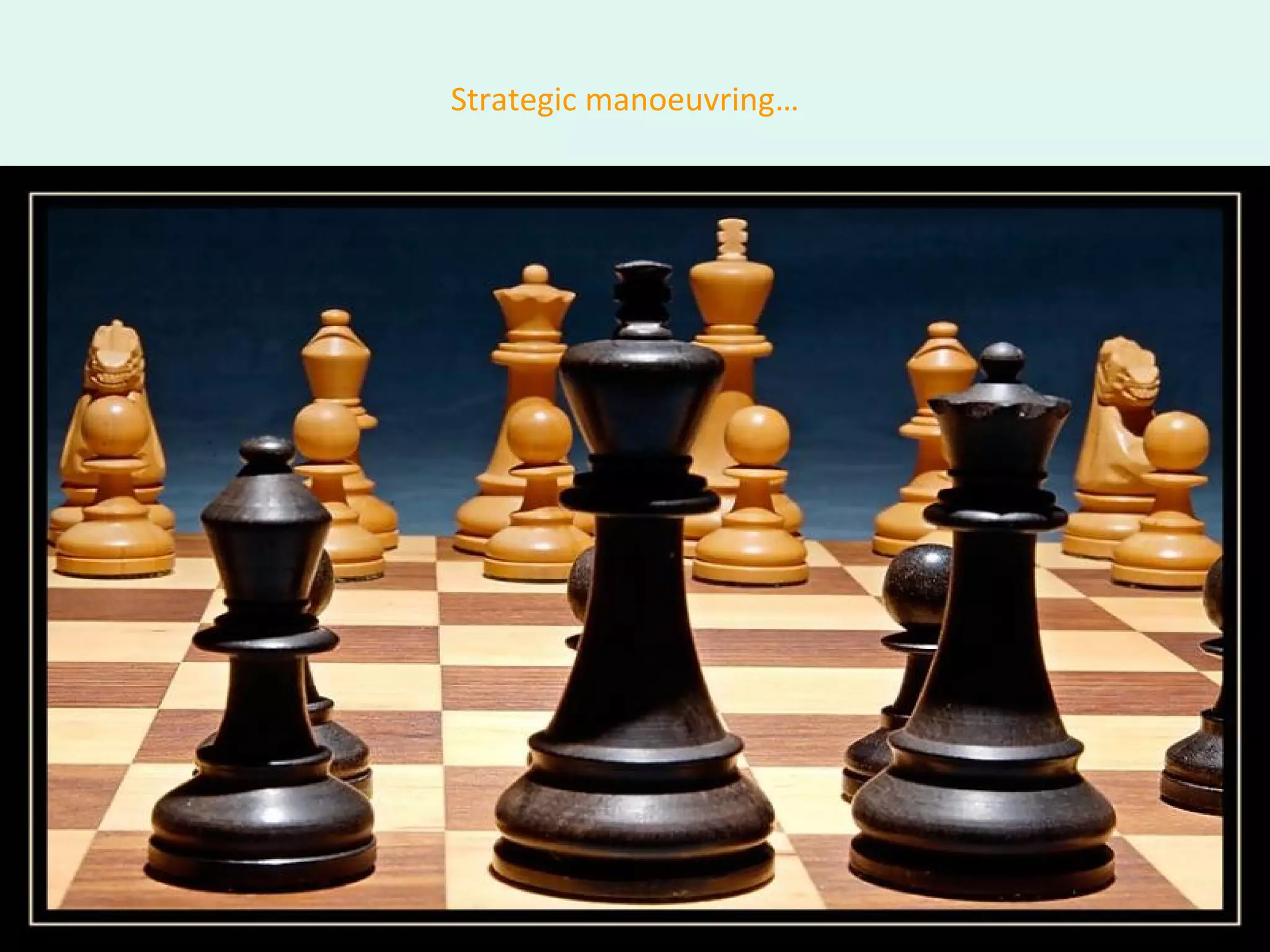 Strategic manoeuvring…
 
