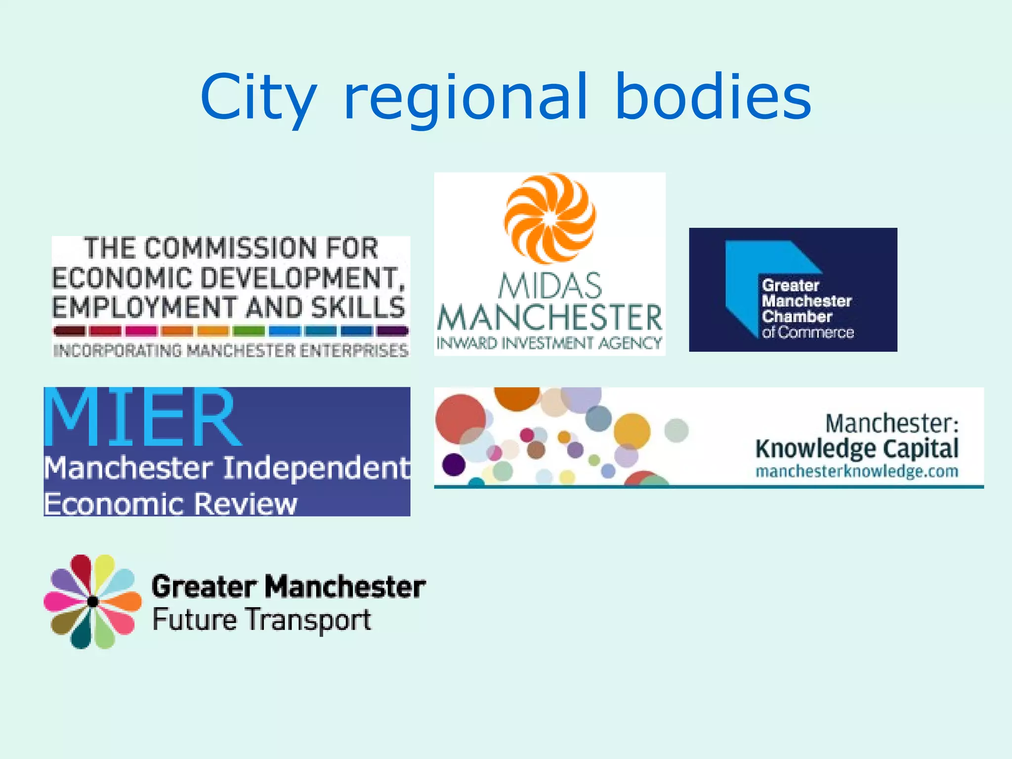 City regional bodies
 