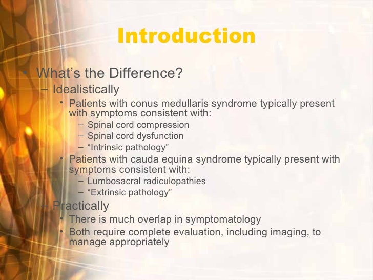 Difference Between Conus Medullaris And Cauda Equina