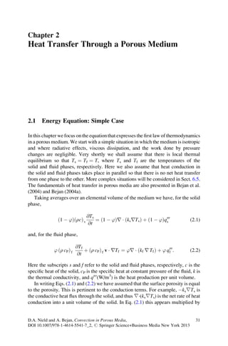 Convection in porous media 4e | PDF