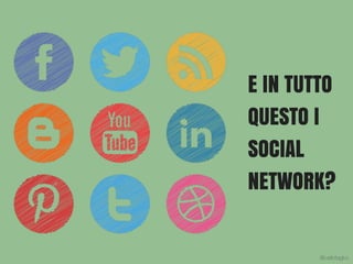 E IN TUTTO 
QUESTO I
SOCIAL
NETWORK?
@carlottagivo
 