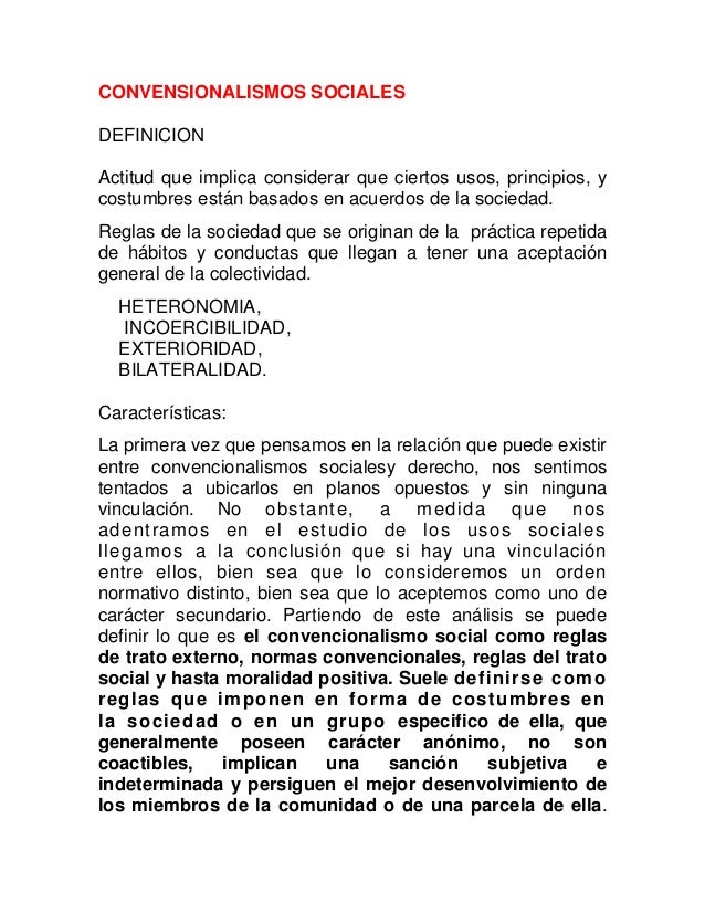 Convencionalismos sociales i