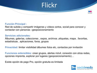 TwitterRed Social microbloggingFunción Principal: Red social para conocer y contactar con personas/clientes. 