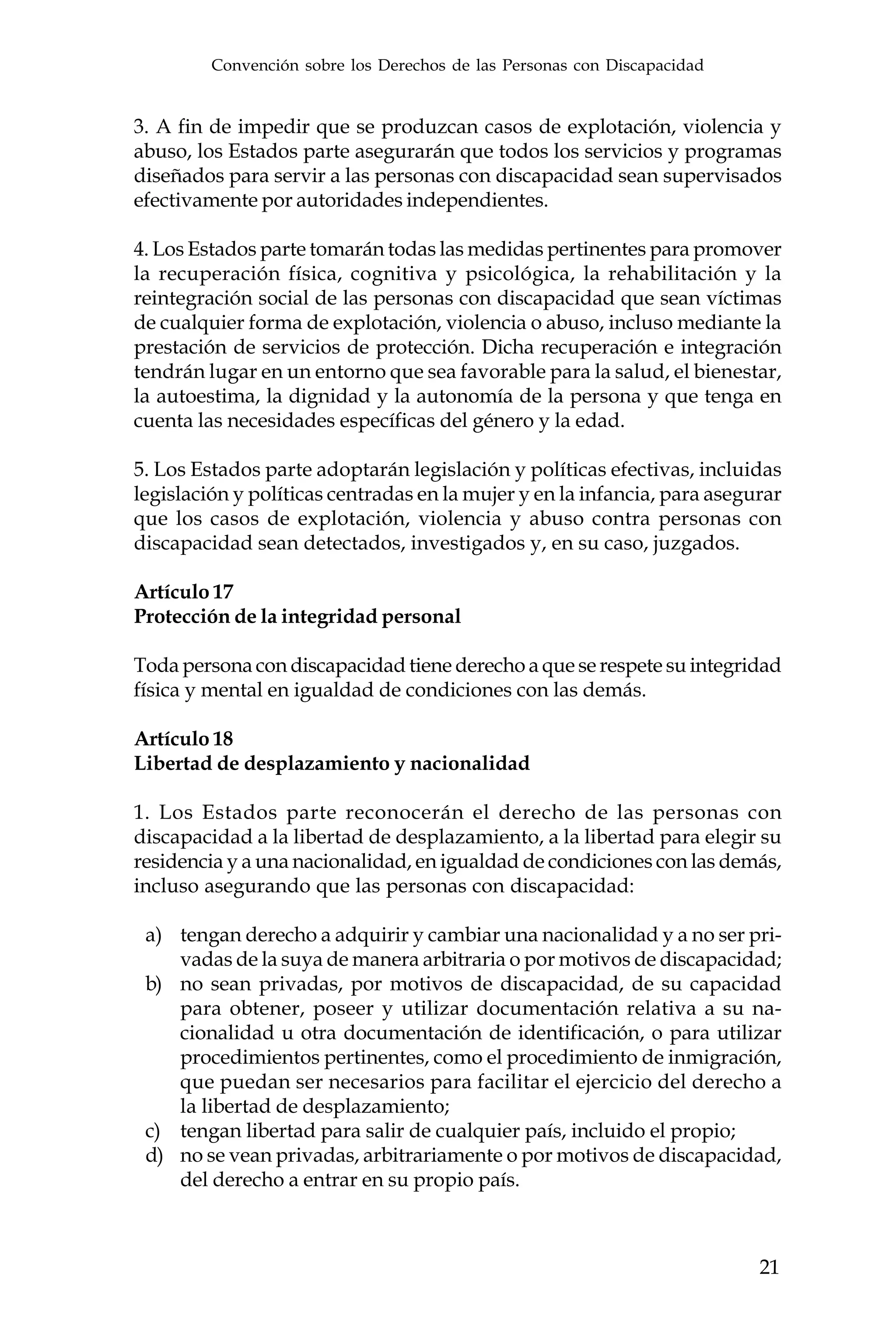 Convencion sobre los derechos humanos de las personas con discapacidad ...