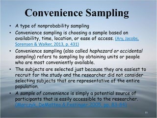 Convenience Sampling
