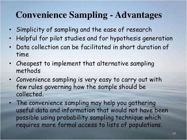 Convenience sampling - Research Methodology