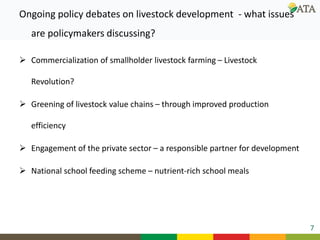 Livestock in the wider agriculture and development context in Ethiopia: Relevant public conversations and contexts 