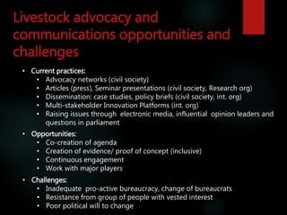 Livestock advocacy and communications—India scene 