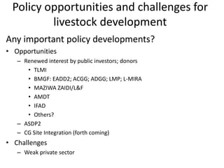 Livestock advocacy and communications: Tanzania scene