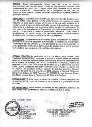 CONVENIO CFT CANON - ONG CIPDEL