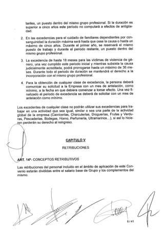 Convenio Colectivo Mercadona 2014