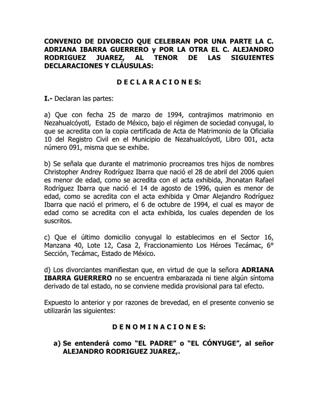 Arriba 54 Imagen Modelo De Convenio De Liquidacion De Sociedad