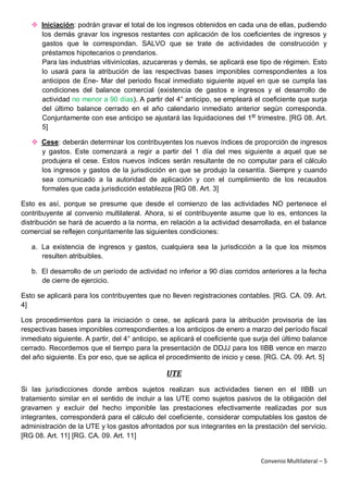 Convenio multilateral (resumen) | PDF