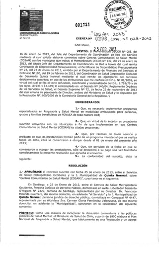 jf . ,9
•.Ti
Departamento de Asesoría Jurídica
DR.FMG/JTN/CGS.
No 065/13
001W1

CoSAH :U)A"b
EXENTAD Q2 9 6 , CJONV/. N^ Q...