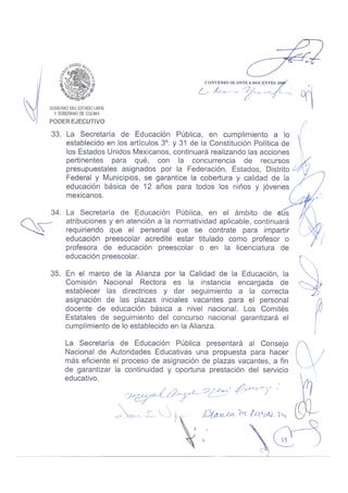 Convenio DOCENTES 2009