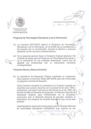 Convenio DOCENTES 2009
