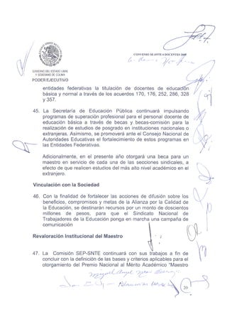 Convenio DOCENTES 2009