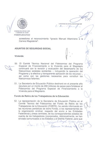 Convenio DOCENTES 2009