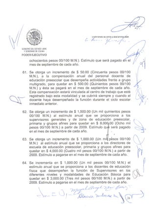 Convenio DOCENTES 2009