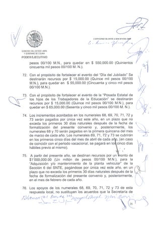 Convenio DOCENTES 2009