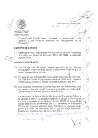 Convenio DOCENTES 2009