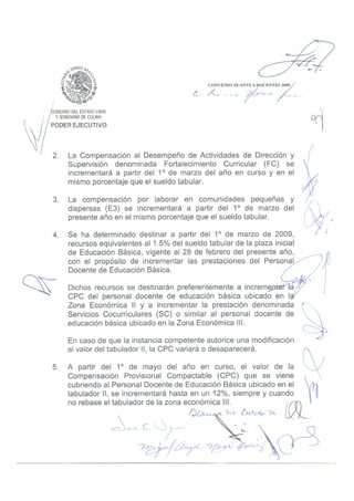 Convenio DOCENTES 2009