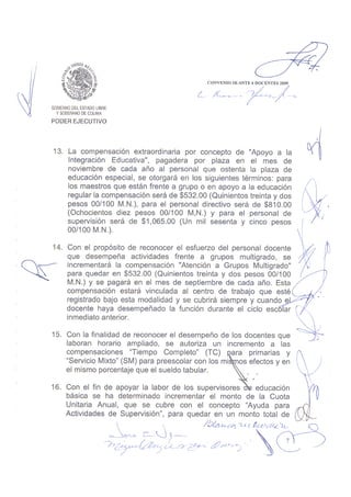 Convenio DOCENTES 2009