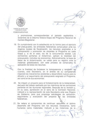 Convenio DOCENTES 2009