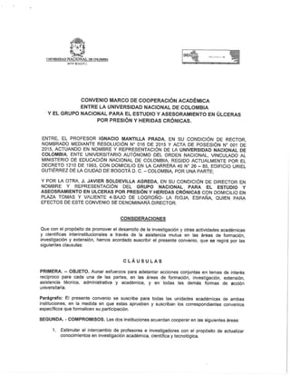 Convenio universidad nacional de colombia 2015