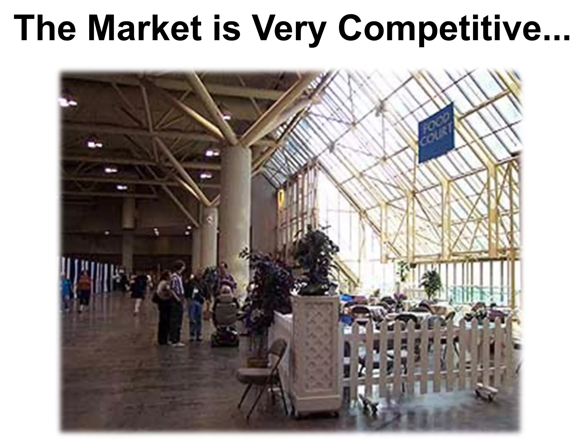 The Market is Very Competitive...
 
