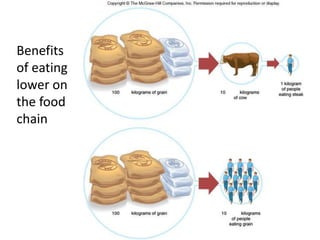 Fig. 8.5
Benefits
of eating
lower on
the food
chain
 