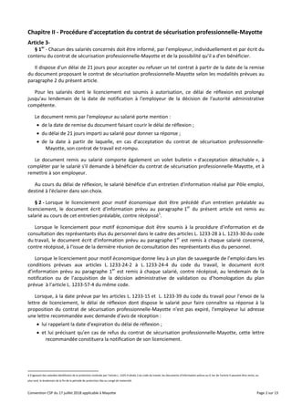 Convention CSP du 17 juillet 2018 applicable à Mayotte Page 2 sur 13
Chapitre II - Procédure d'acceptation du contrat de s...