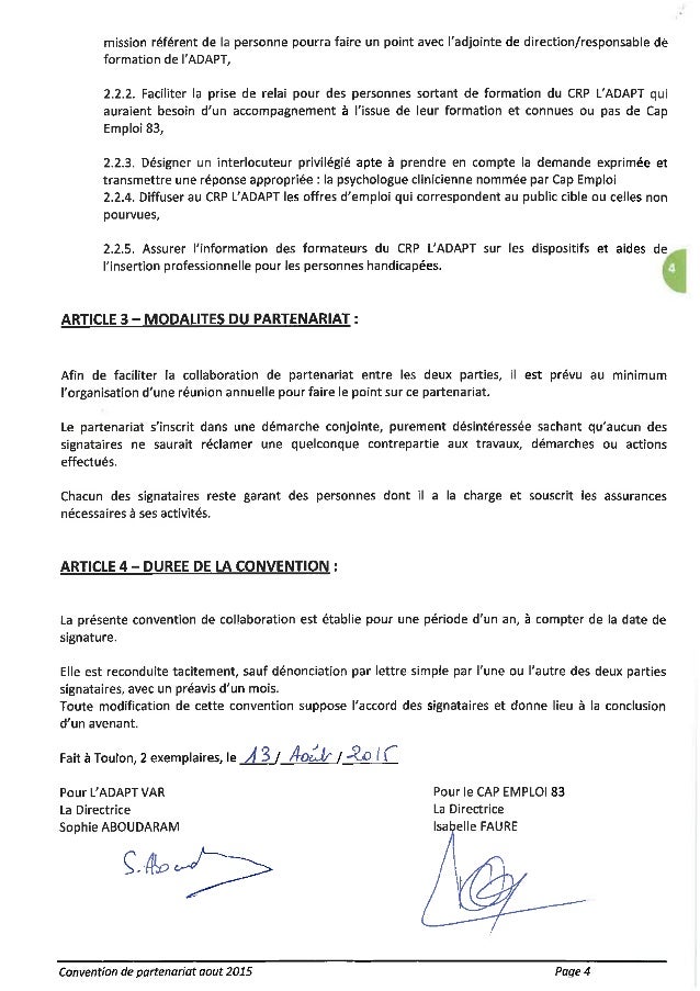 lettre de convention de partenariat