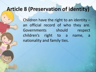 CONVENTION ON THE RIGHTS OF THE CHILD | PPTX