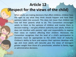 CONVENTION ON THE RIGHTS OF THE CHILD | PPTX