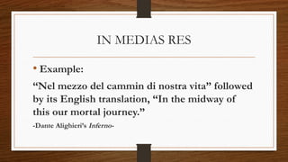 Mezzo Examples CONVENTIONS, ELEMENTS AND TECHNIQUES OF FICTION PPT.pptx