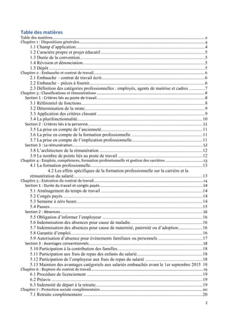 Table des matières
Table des matières........................................................................................