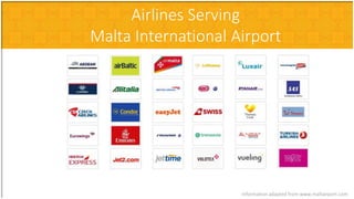 Airlines Serving
Malta International Airport
Information adapted from www.maltairport.com
 