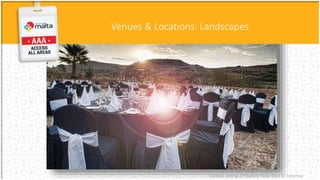 Venues & Locations: Landscapes
Outdoor seating at Maxtura Fields Gozo © Catermax
 