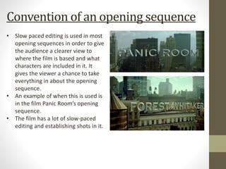 Conventions of an opening sequence | PPTX