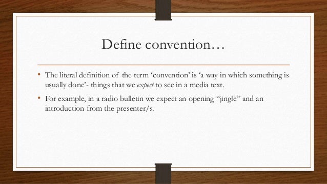 Conventional Meaning Conventional Meaning