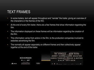 Text Trailer Example Conventions of movie trailers | PPTX