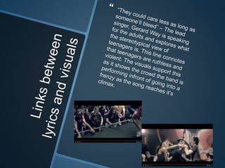 Conventions of music video my chemical romance