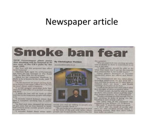 Newspaper article
 
