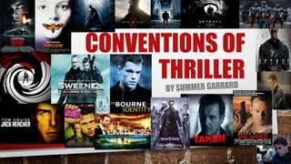 CONVENTIONS OF
THRILLER
 