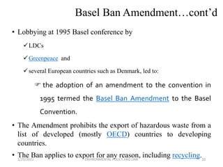 Conventions on waste by Biniam Belete @JU | PPTX | Environmental ...