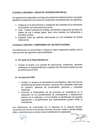 Convenio Marco de Cooperación Interinstitucional entre el CNR y la SC | PDF