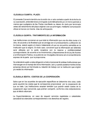 Convenio Marco de Cooperación Interinstitucional entre el CNR y la SC | PDF
